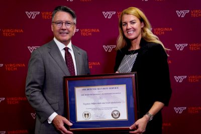 Virginia Tech awarded the 2018 Award for Excellence in Counterintelligence