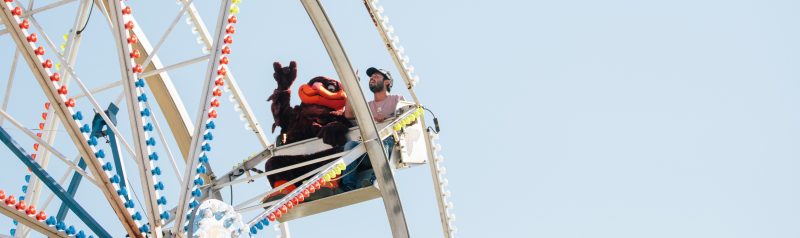 HokieBird on the Gobblerfest Carosel